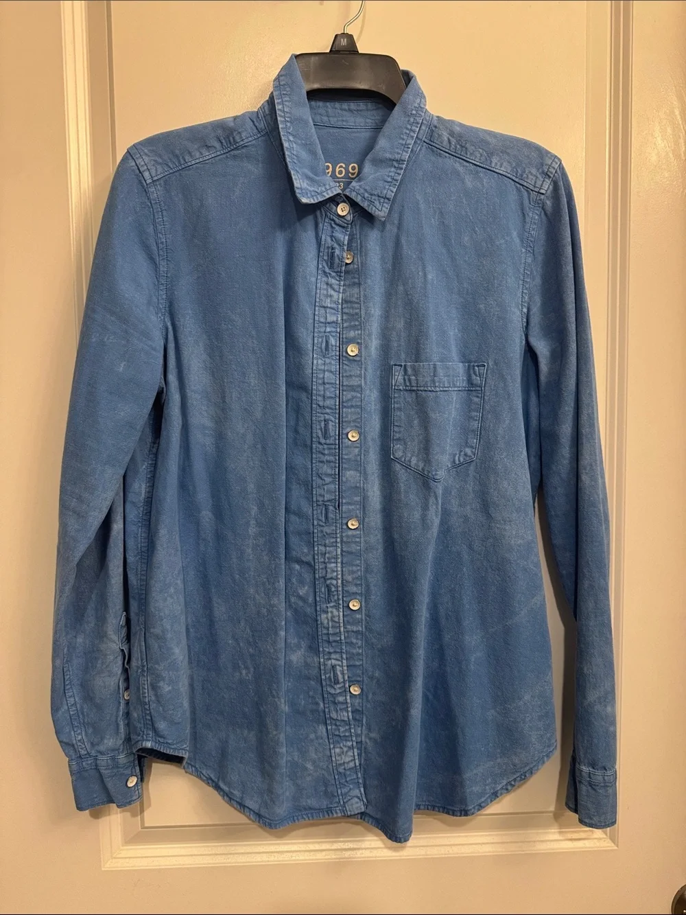 GAP Washed Blue Button-Down Shirt